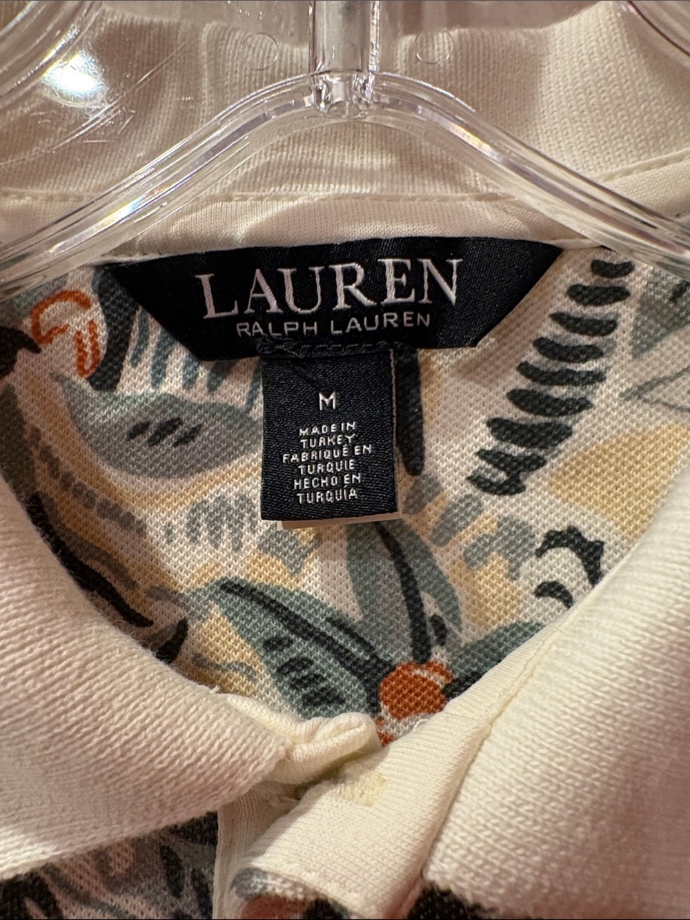 Woman’s Ralph Lauren Multicolored Short Sleeve Polo Top Size Medium - Picture 2 of 5